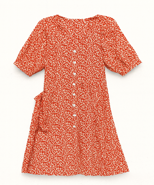 Red Flower Dress Pottrait